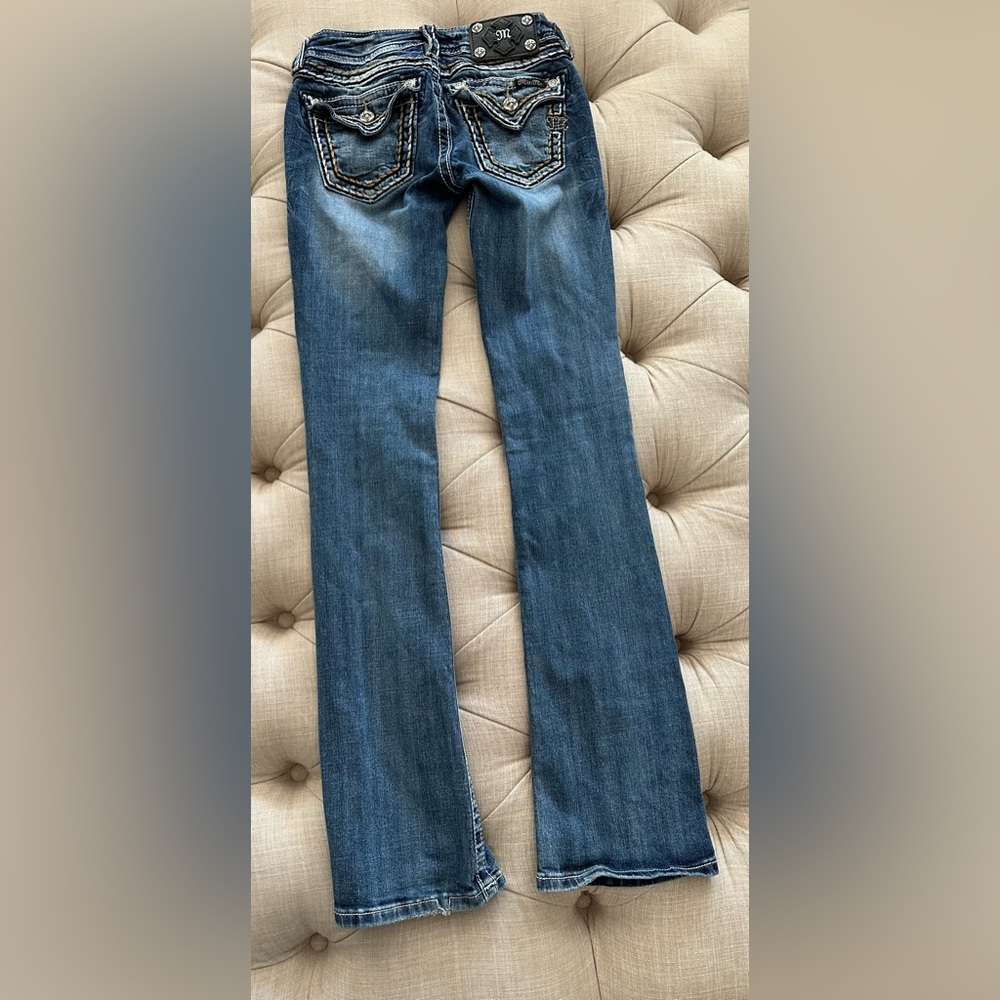 Miss Me low rise Signature Boot Cut Jeans Size 24
